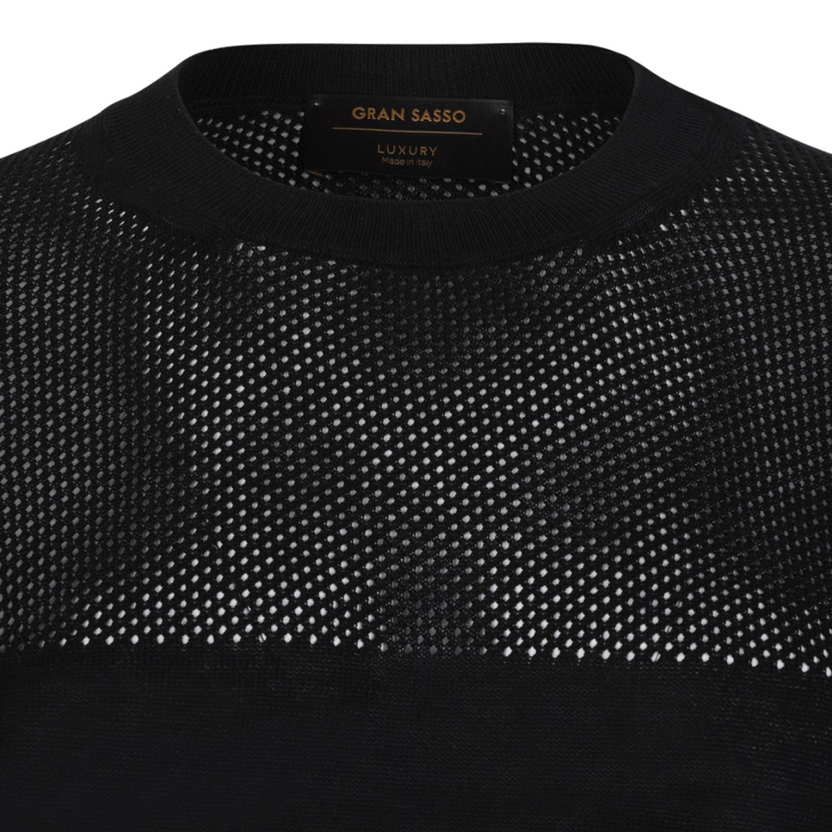 Black Open-Knit Sweater