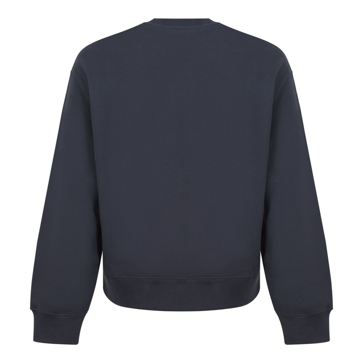 Shadow Blue Embroidered Fox Sweatshirt In Cotton