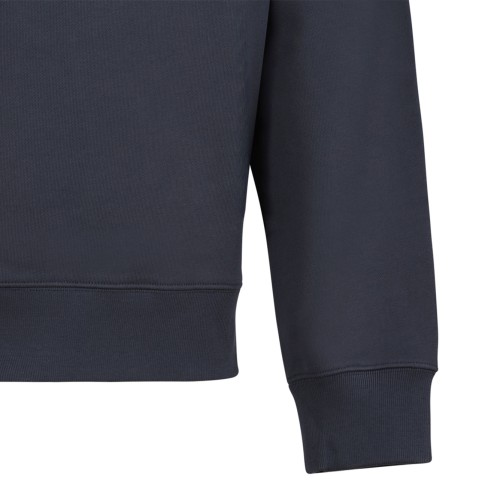 Shadow Blue Embroidered Fox Sweatshirt In Cotton