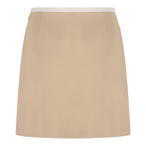 Flat White Patch Pocket Mini Skirt