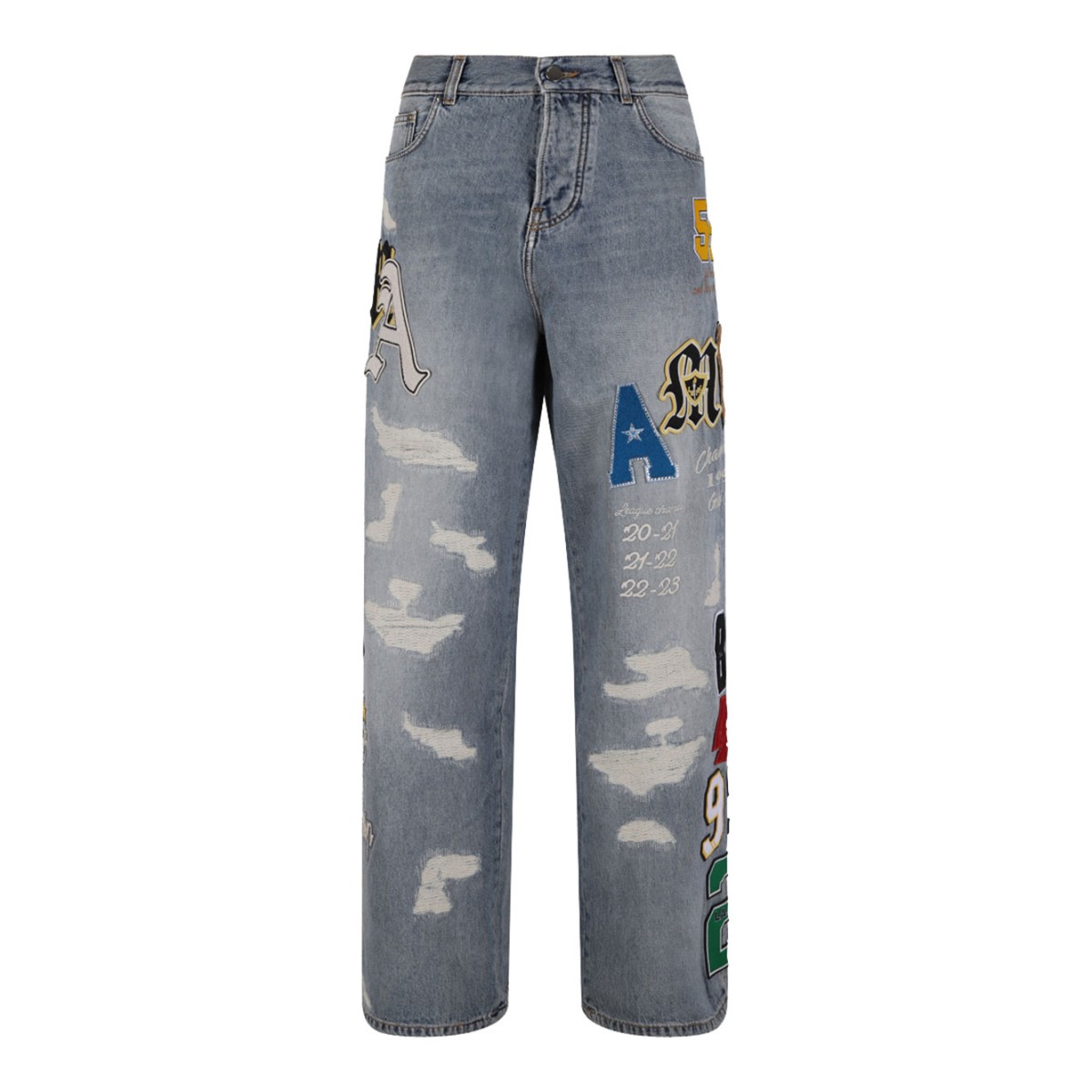Light Blue Graphic Patch Jeans
