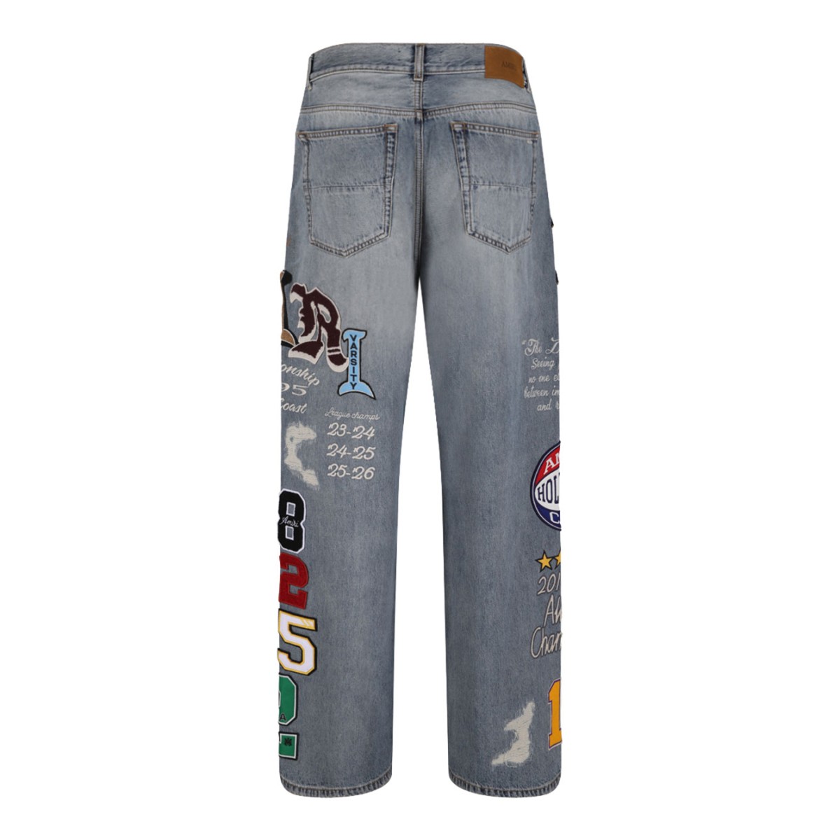 Light Blue Graphic Patch Jeans