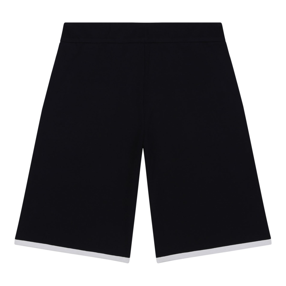 Navy Blue Cotton Jersey Shorts With Logo