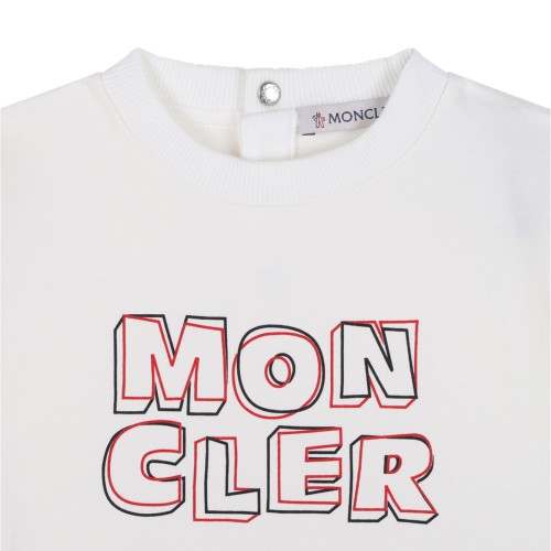 White Cotton Sweatshirt With Logo