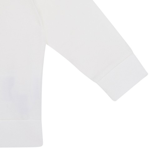 White Cotton Sweatshirt With Logo