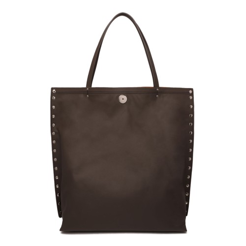 Dark Brown Leather Tote Bag 2