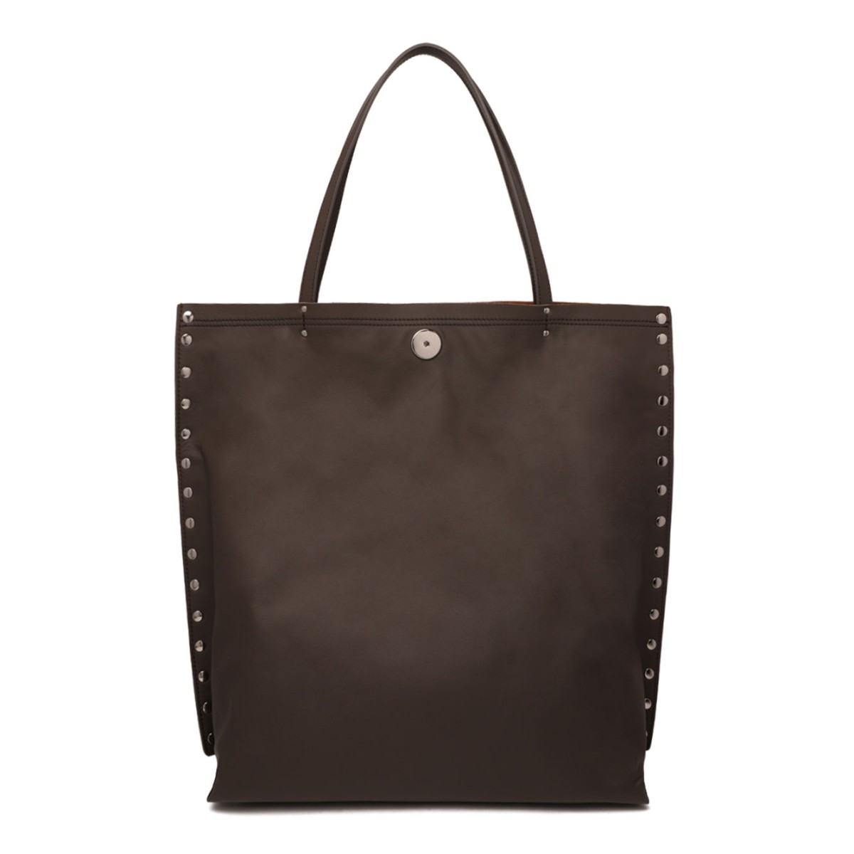 Dark Brown Leather Tote Bag