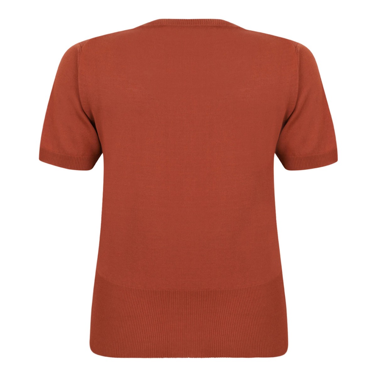 Red Clay Bea Cotton T-Shirt With Orb Embroidered