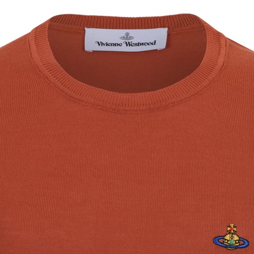 Red Clay Bea Cotton T-Shirt With Orb Embroidered