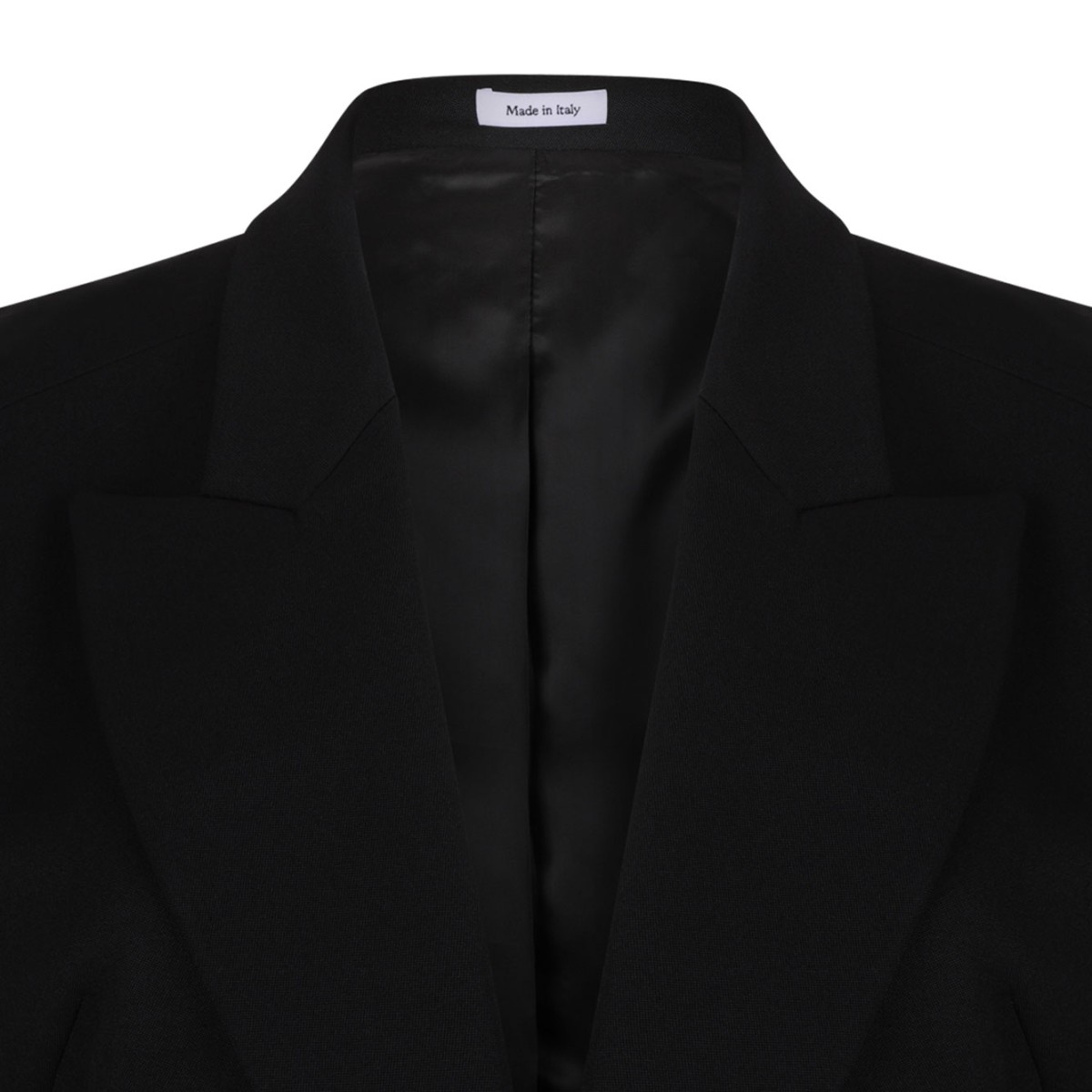Black Grain De Poudre Single-Breasted Jacket