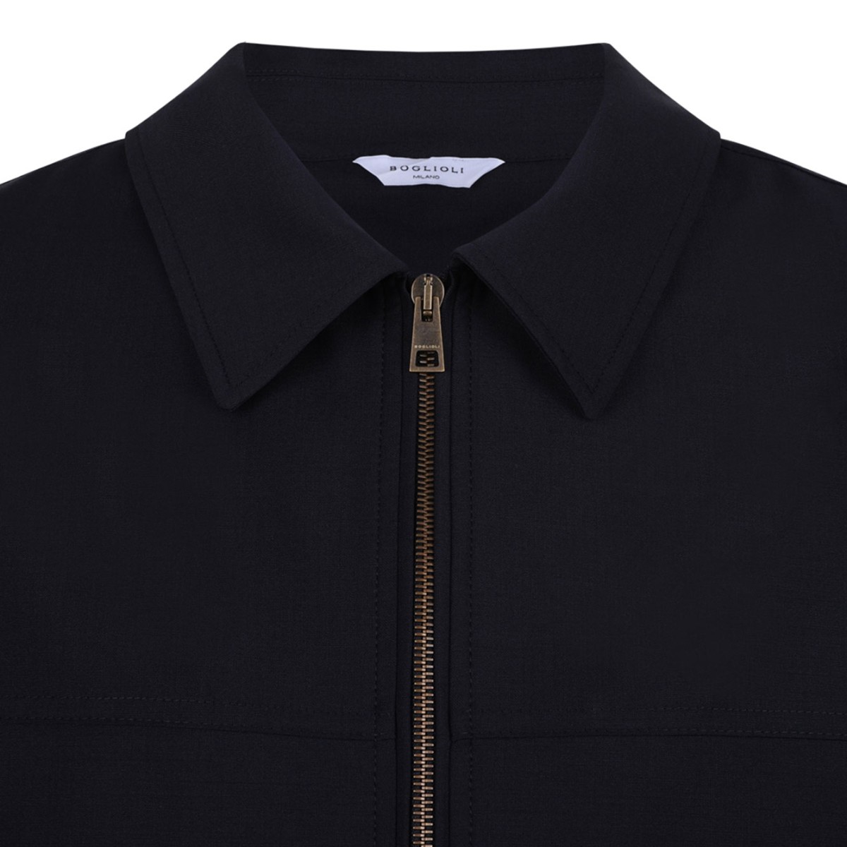 Boglioli Zip-Up Jacket Navy