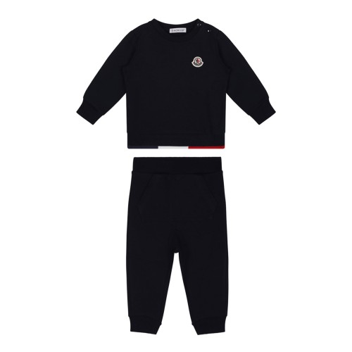 Navy Blue Sweater and Sweatpants Set with Logo
