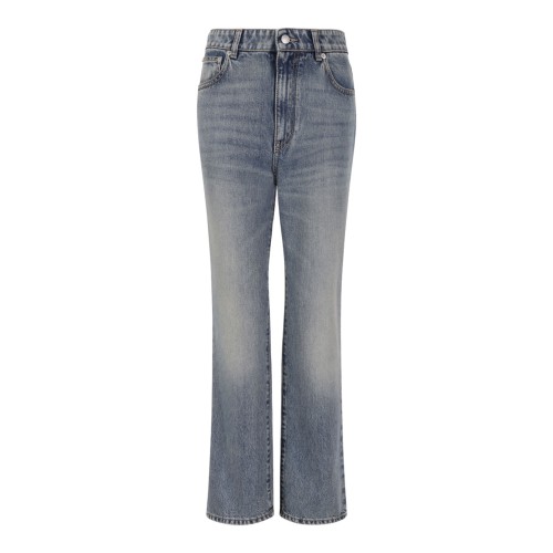 Light Blue Denim Straight-Leg Jeans