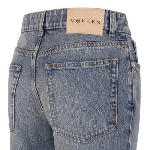 Light Blue Denim Straight-Leg Jeans