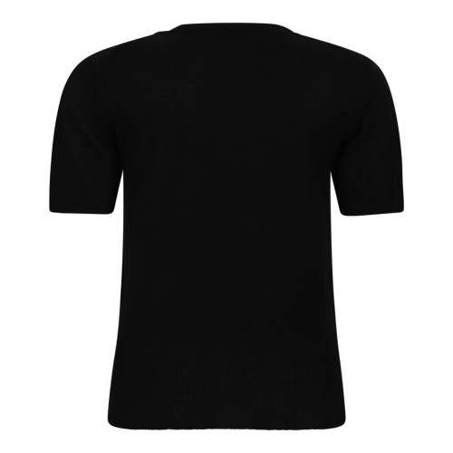 Black Bea Cotton T-Shirt With Orb Embroidered 2