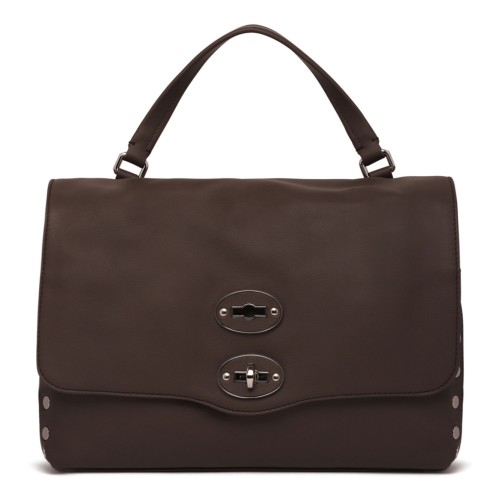 Dark Brown Leather Postina S Bag