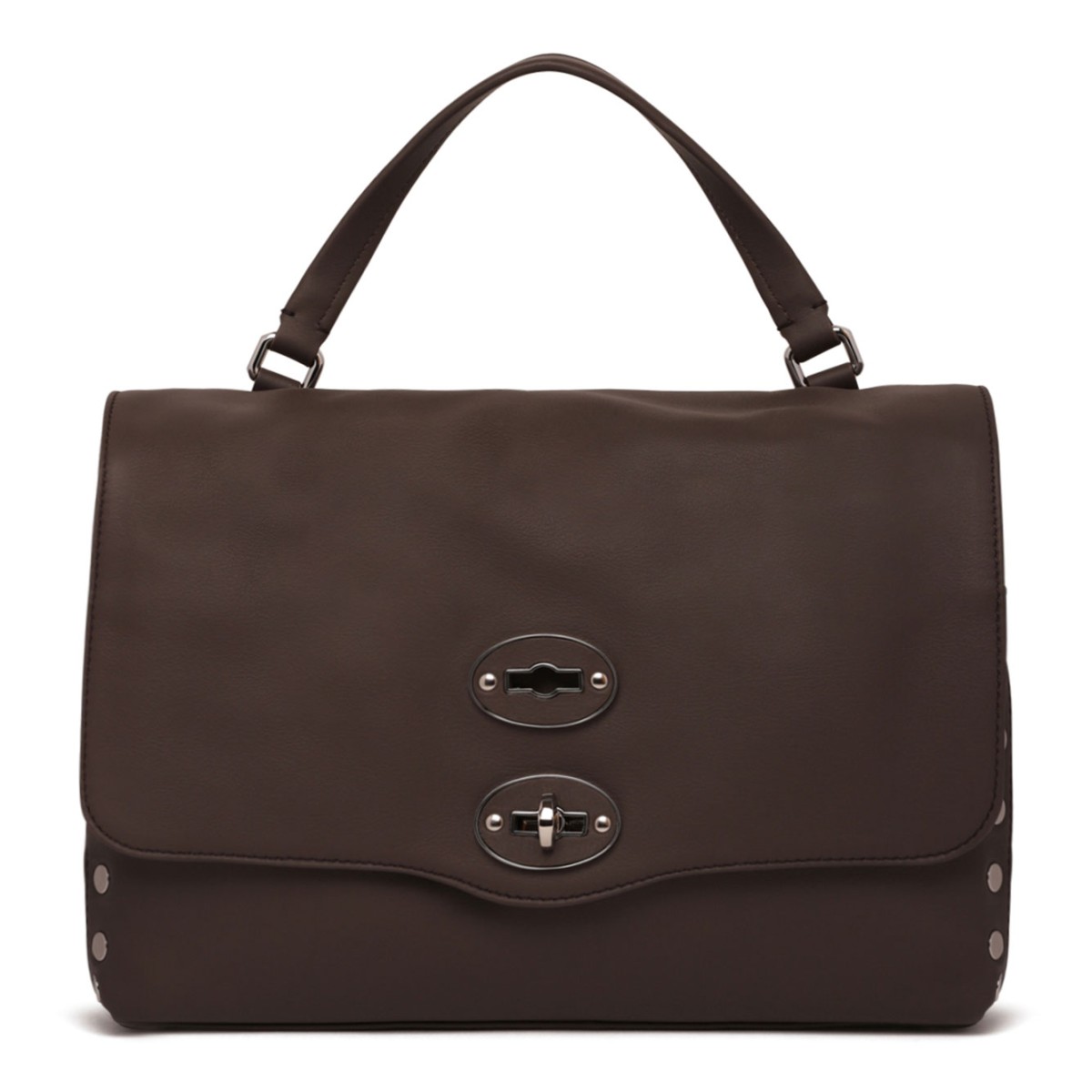 Dark Brown Leather Postina S Bag