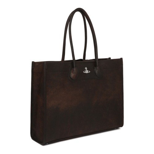 Dark Brown Troy Tote Bag