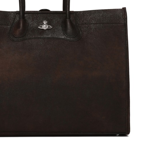 Dark Brown Troy Tote Bag