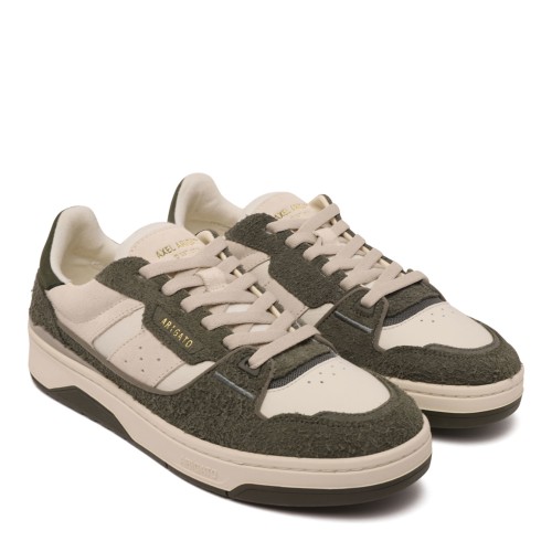 Light Beige and Dark Green Clay Sneaker