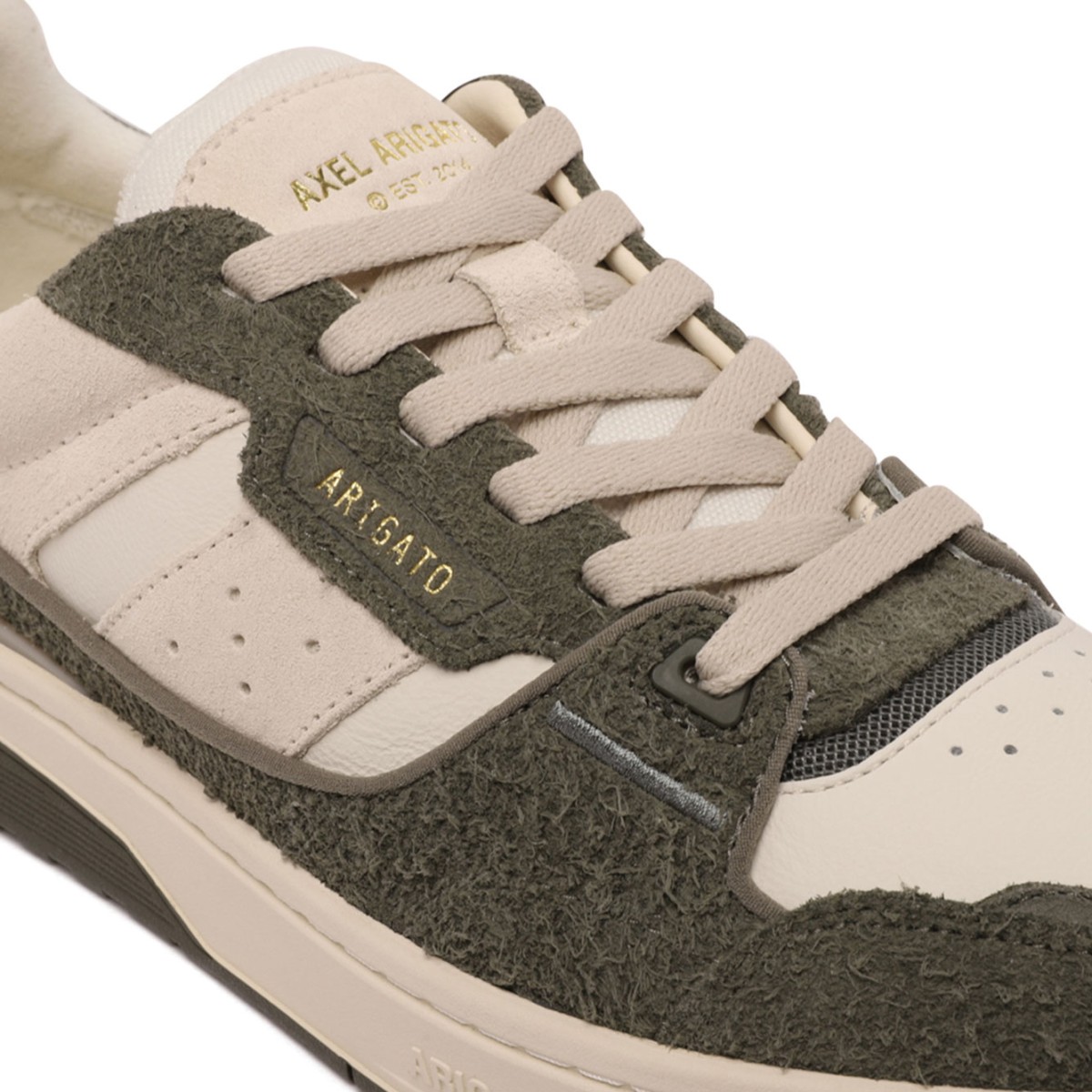 Light Beige and Dark Green Clay Sneaker