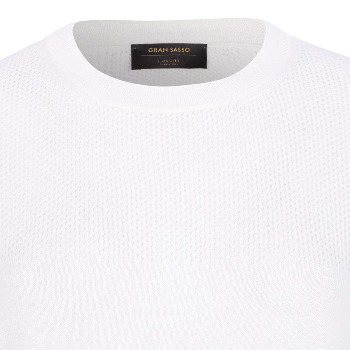 White Textured Knit Sweater