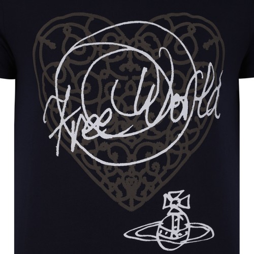 Navy Free World-Heart Peru T-Shirt