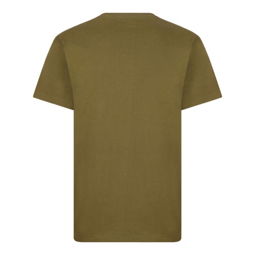 Olive and Black Logo Print T-Shirt.