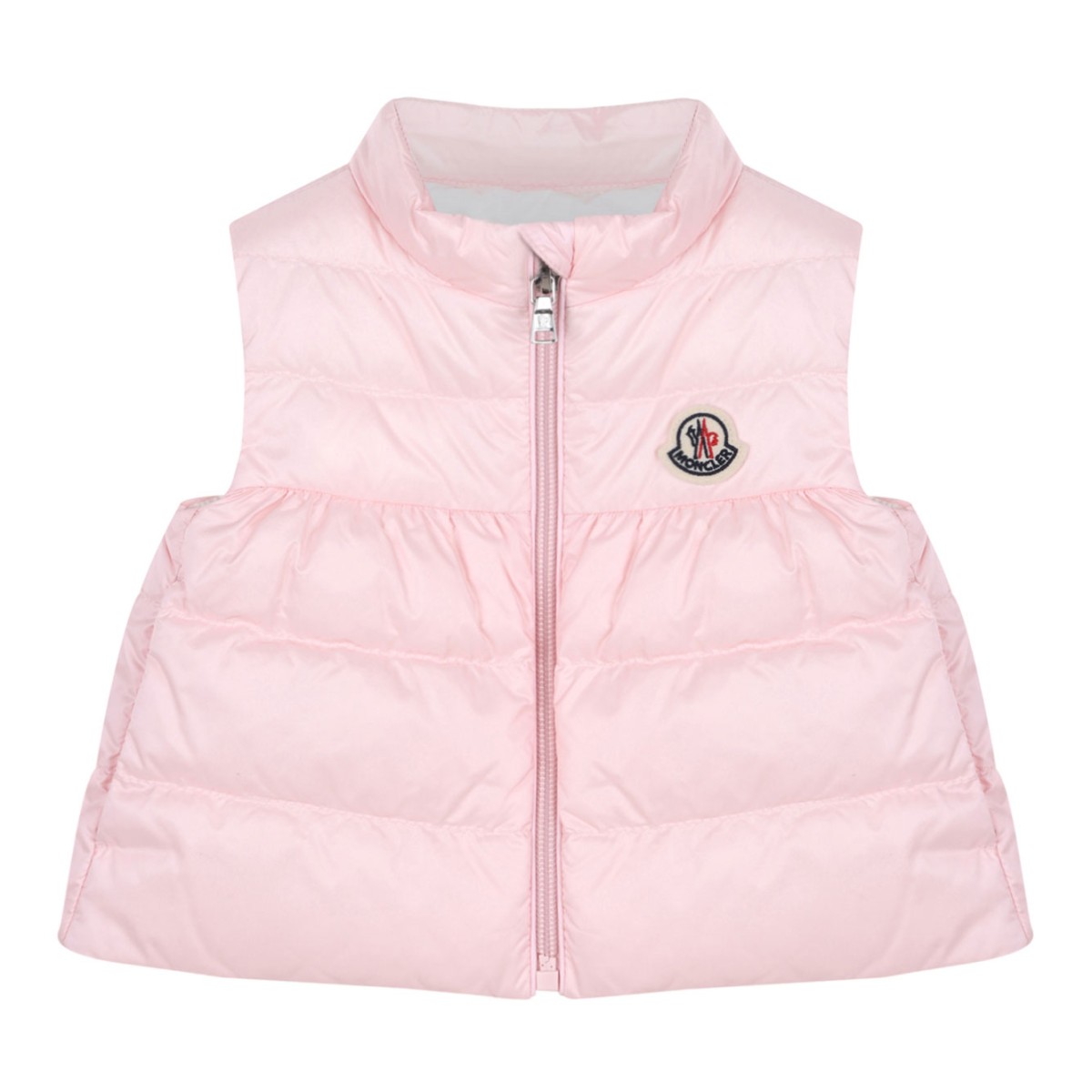 Pink Logo Padded Nylon Vest Jacket