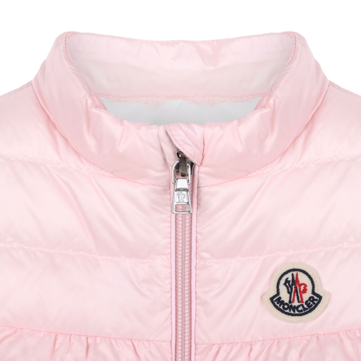 Pink Logo Padded Nylon Vest Jacket