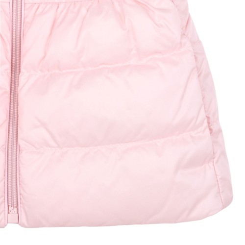 Pink Logo Padded Nylon Vest Jacket