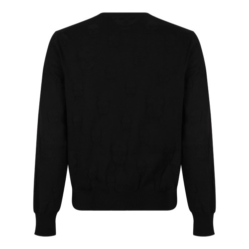 Black Skull-Pattern Sweater 2
