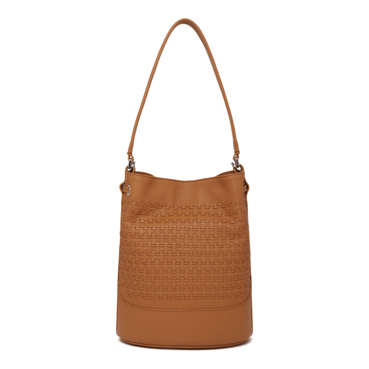 Tan Leather Bucket Bag