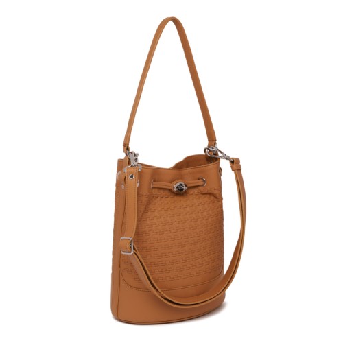 Tan Leather Bucket Bag