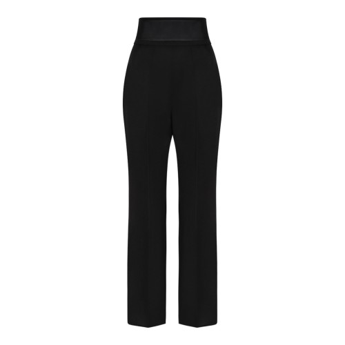 Black High-Waisted Tailored Trousers