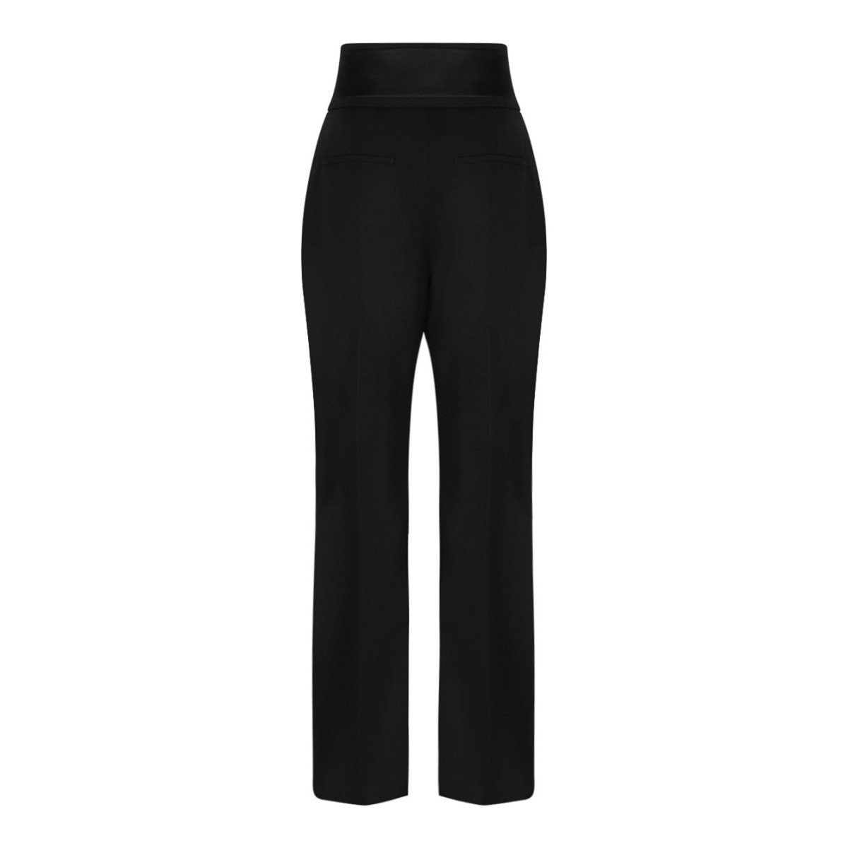 Black High-Waisted Tailored Trousers