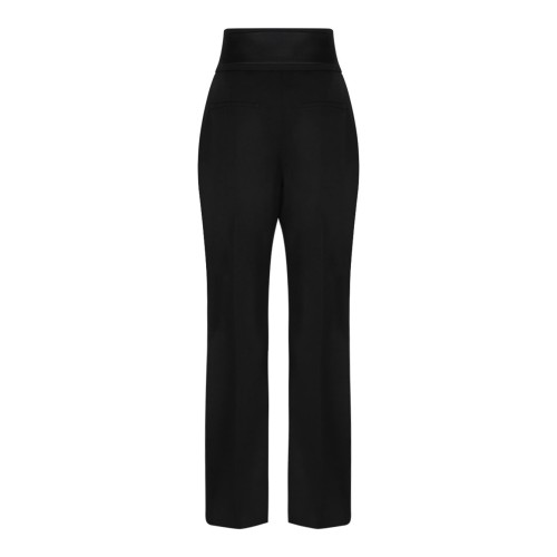 Black High-Waisted Tailored Trousers