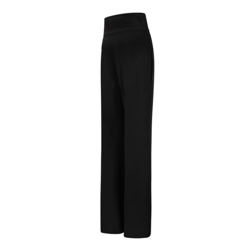 Black High-Waisted Tailored Trousers