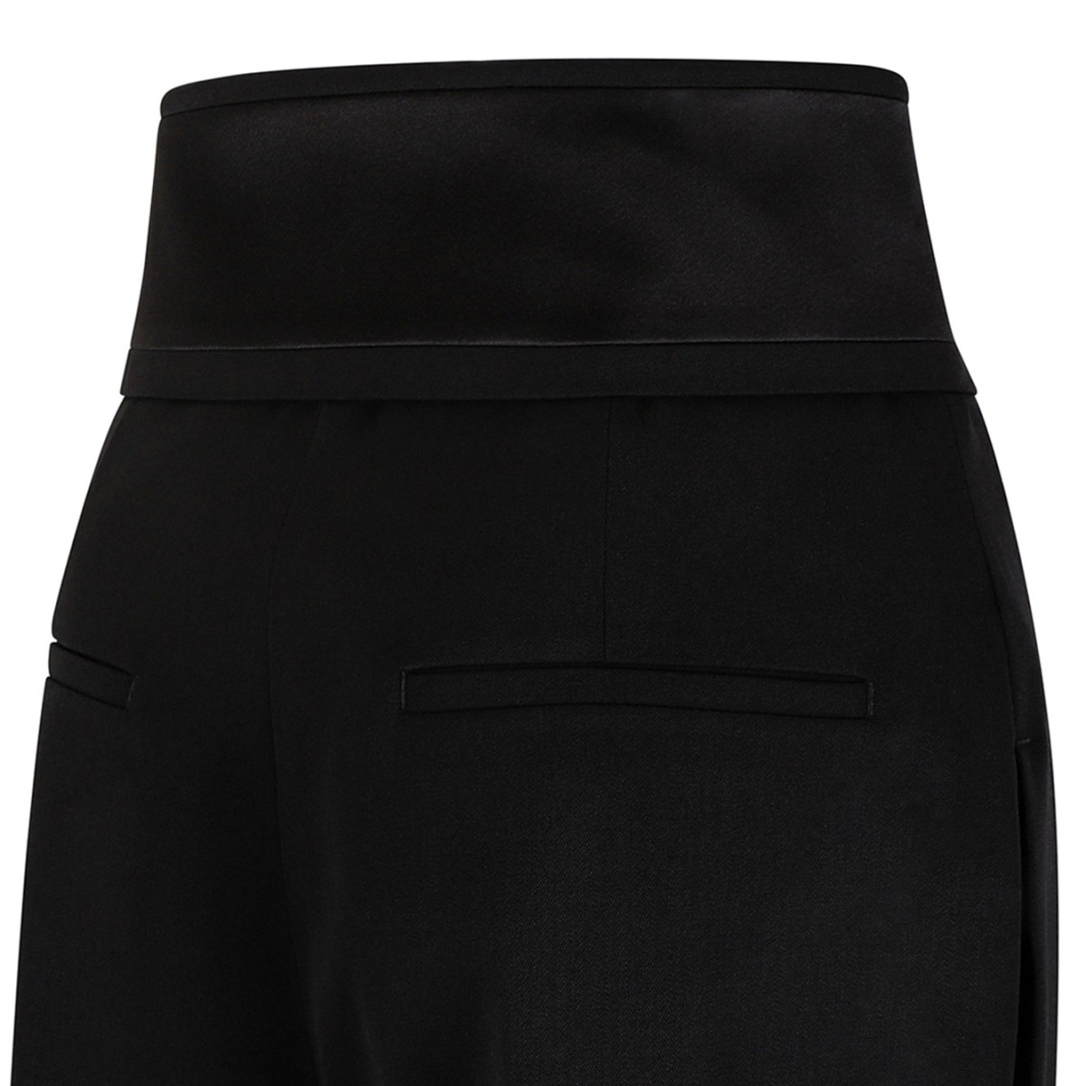 Black High-Waisted Tailored Trousers