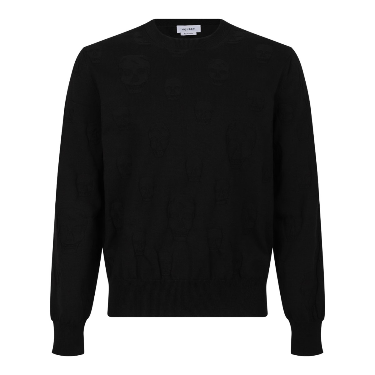 Black Skull-Pattern Sweater