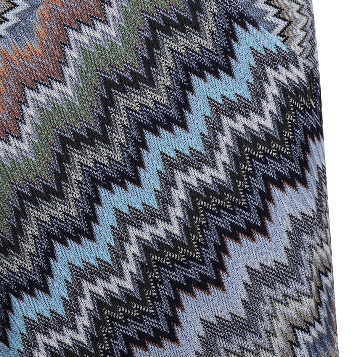 Green and Brown Long Dress with Crossed Shoulder Straps