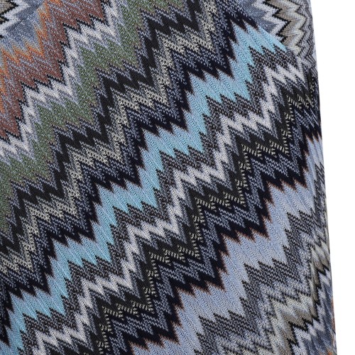 Green and Brown Long Dress with Crossed Shoulder Straps