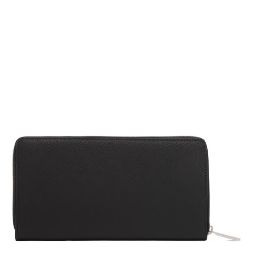 Black Sartorial 12 Compartment Zipper Wallet 2