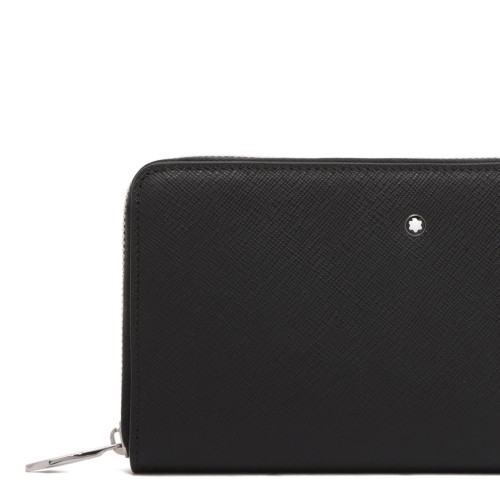 Black Sartorial 12 Compartment Zipper Wallet