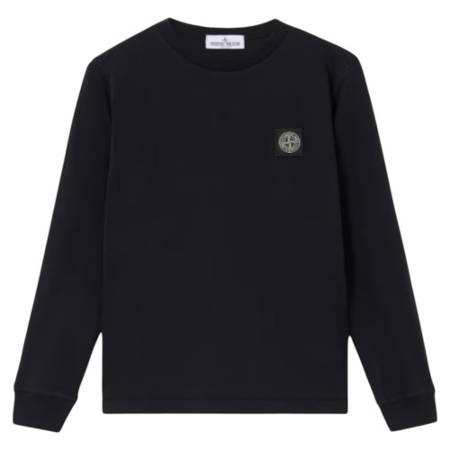 Black Long-Sleeved T-Shirt With Compass Logo Applied