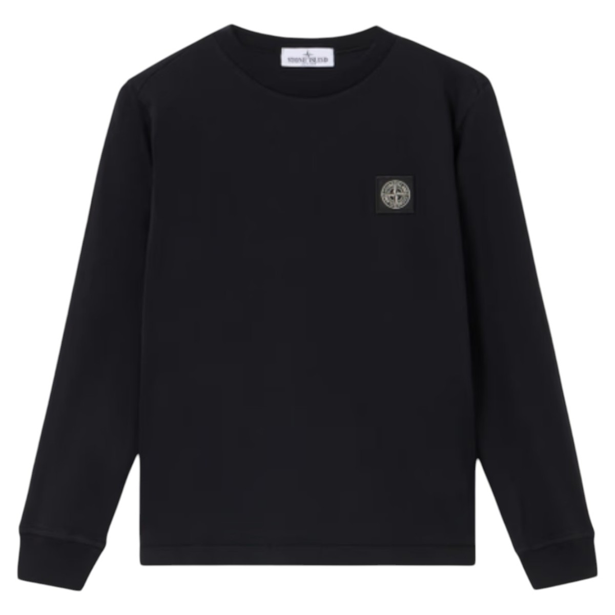 Black Long-Sleeved T-Shirt With Compass Logo Applied