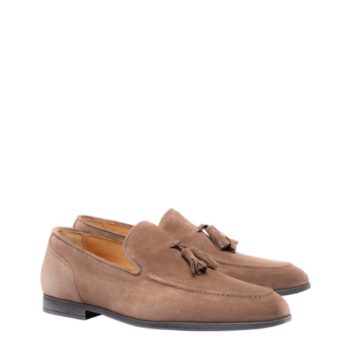 Brown Suede Tassel Loafers 2