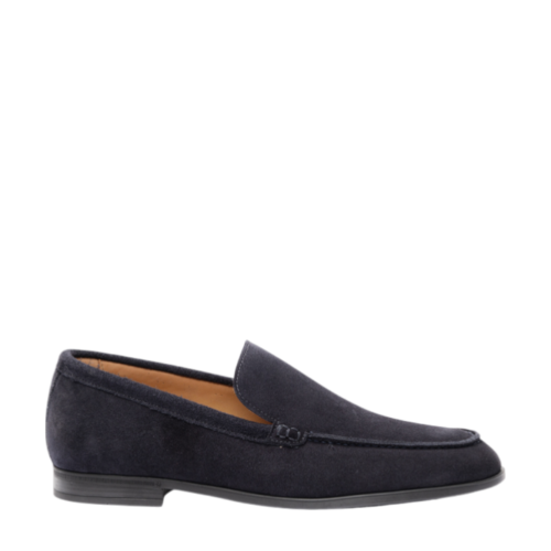 Navy Suede Loafers