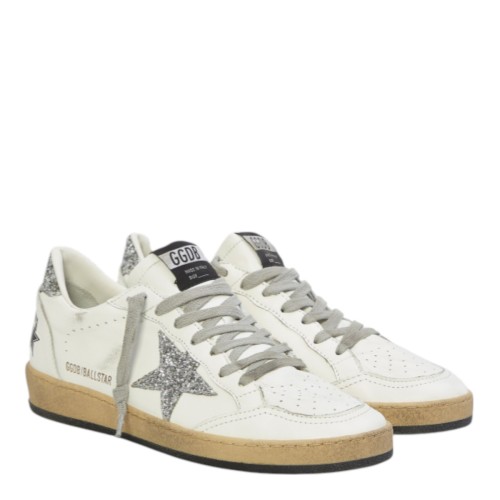 Ball Star White Glitter Sneakers