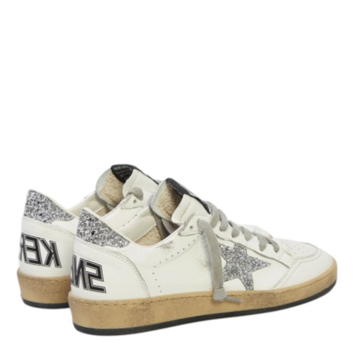 Ball Star White Glitter Sneakers